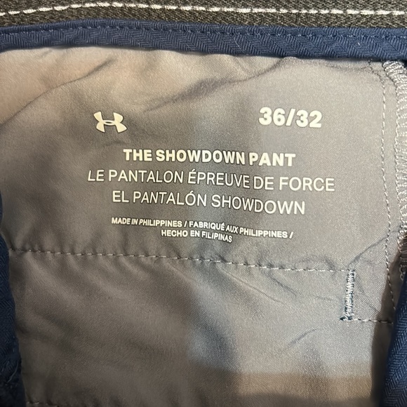 UNDER ARMOUR 36x32 “the showdown pant” in navy blue with elastic waist in EUC - Picture 3 of 6